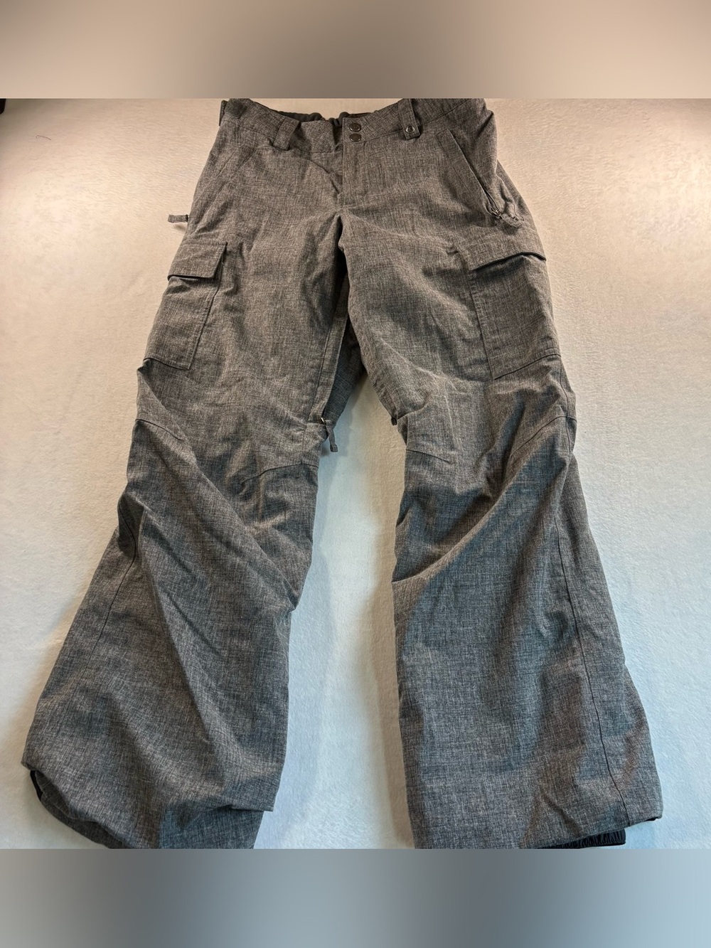 Boys/Young Man Gray Cargo Snow Pants - Versatile Outdoor Wear
